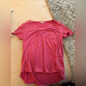 Green envelope pink v neck